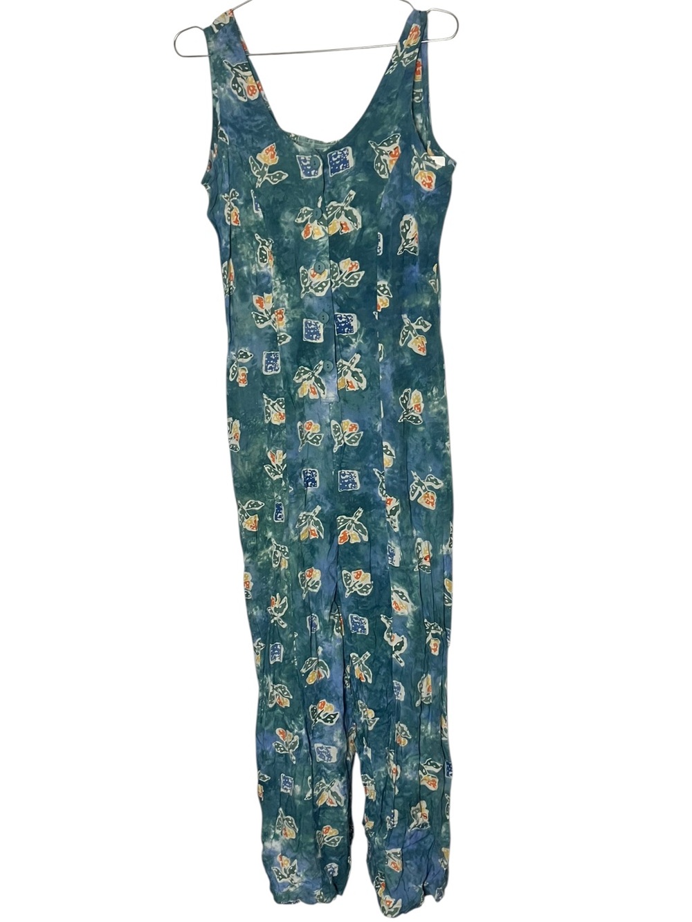 Vintage 90s APRIL CORNELL block
Print over dyed Jumpsuit Small